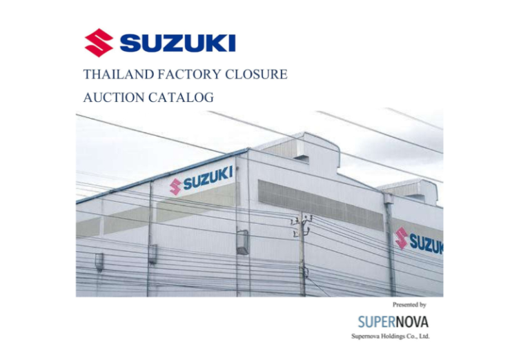 [Press Release]: Announcement of Machinery Auction from the Closure of ...